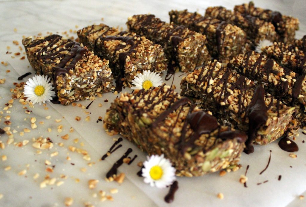 Healthy vegan no-bake protein bars