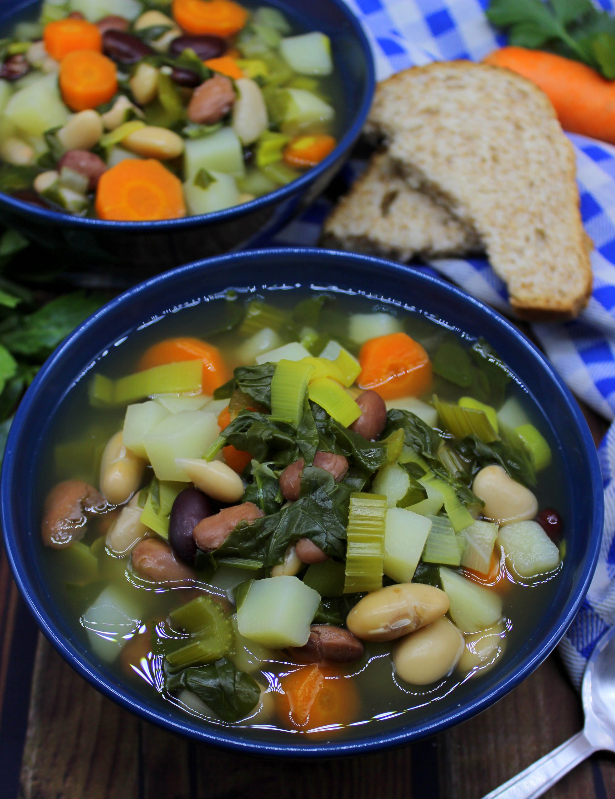 Low-fat four bean soup
