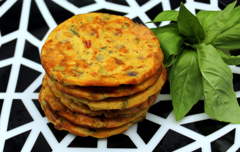 Savory Vegan Chickpea Flour Pancakes Bunny Mommy Cooks